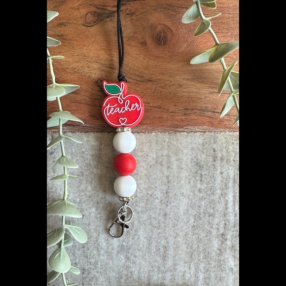 Silicone bead lanyards with clasp - Picture 6 of 8